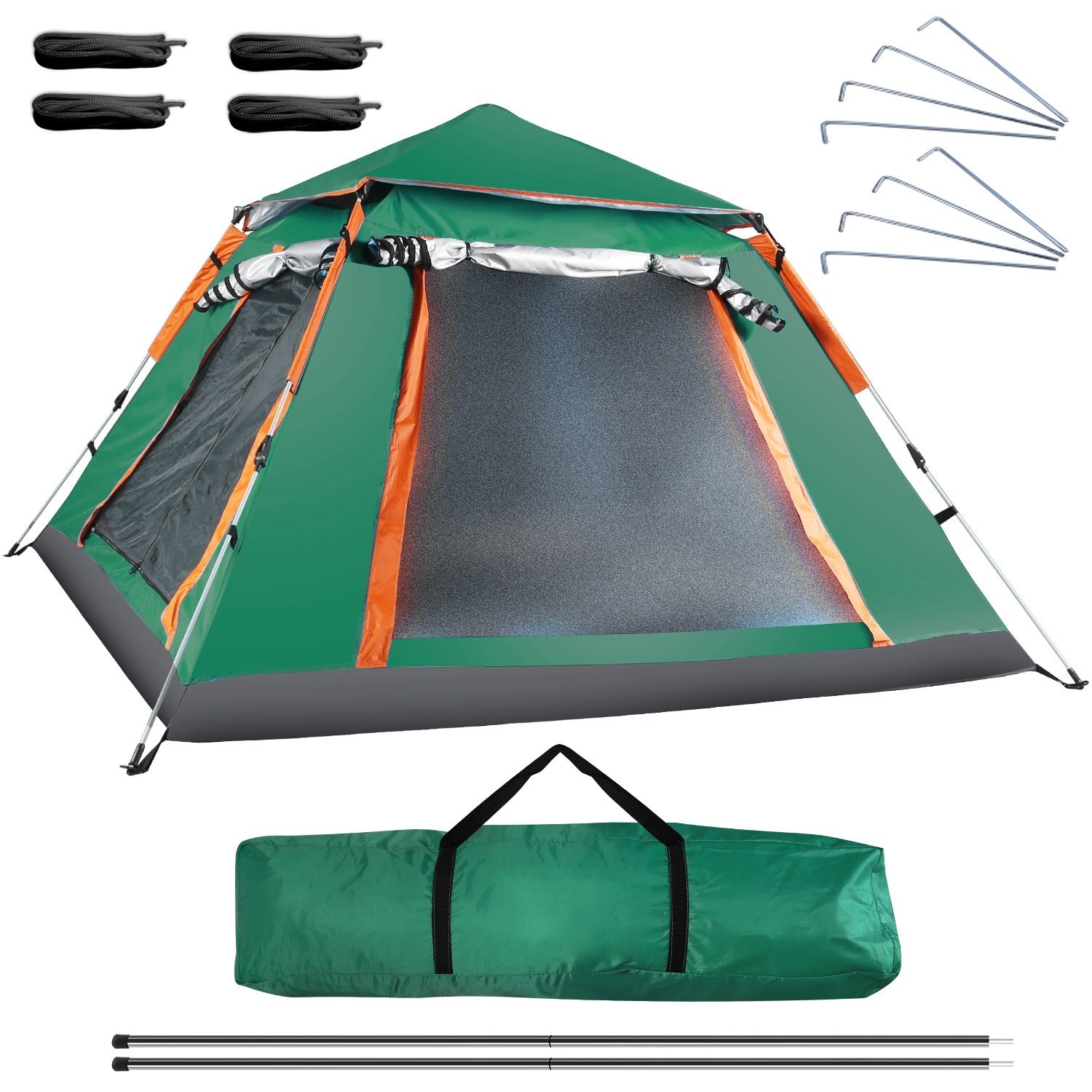 1Pc 4-5 Person Camping Tent With 2 Mosquito Nets Windows Carry Bag Waterproof 7.05x7.05x4.46ft For Hiking Climbing Adventure Fishing Fedex Shipping
