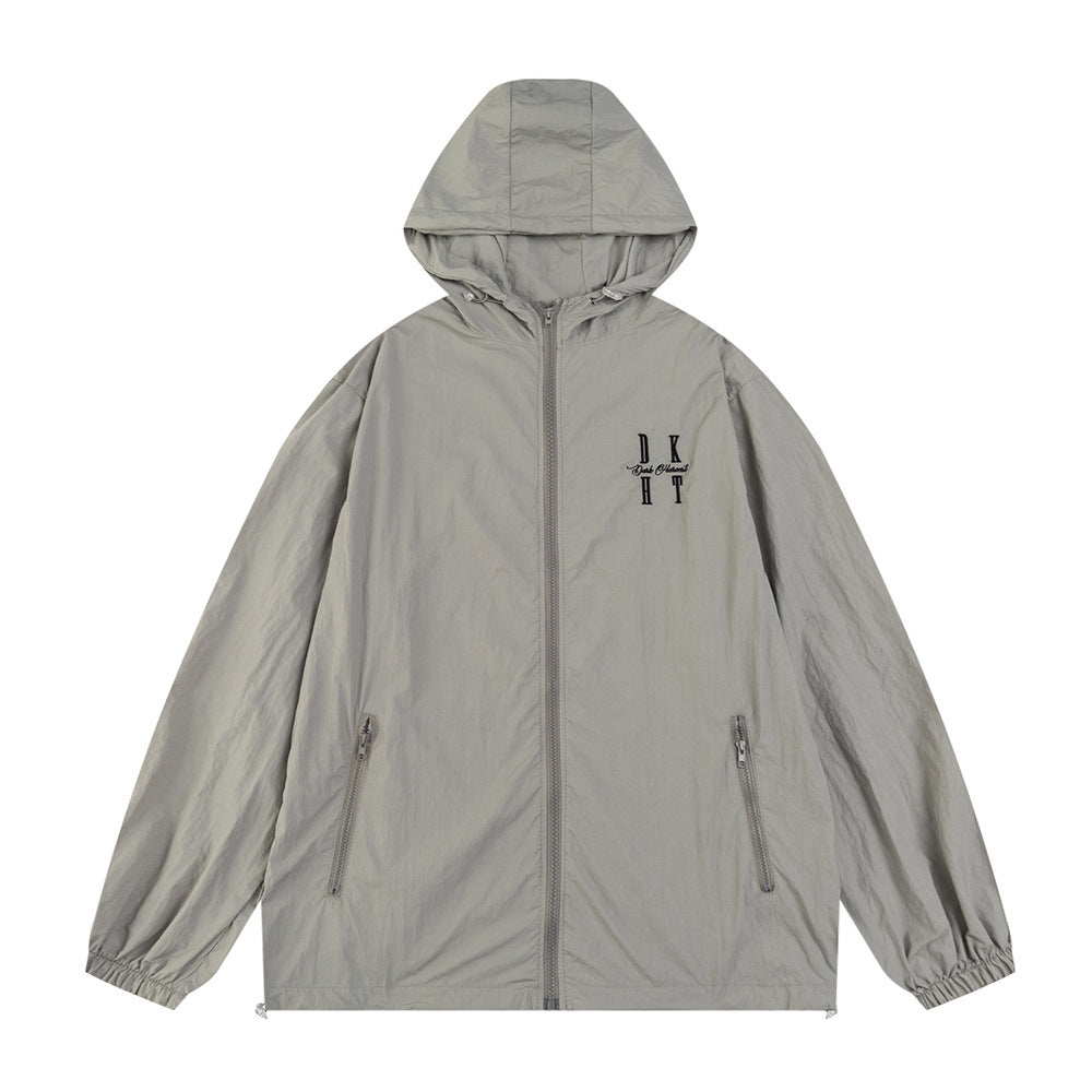 Men's Embroidered Sports Style With Letters Coat