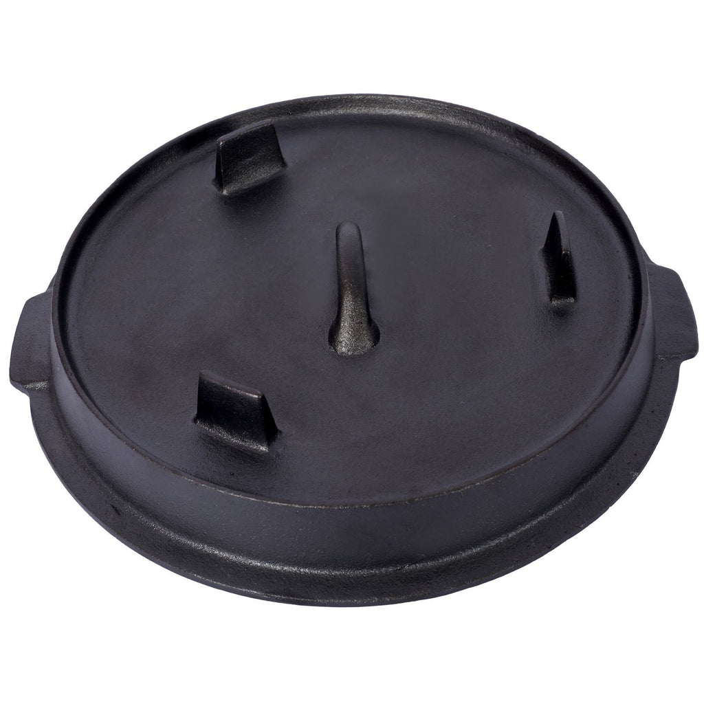 Cast Iron Camping Dutch Oven - Outdoor Cooking Pot with Legs for Campfire
