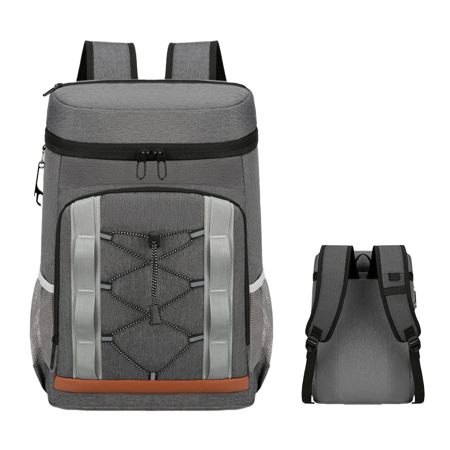 Grey-Black Options 1Pc Cooler Backpack 36 Can Leakproof Insulated Cooler Backpack With 25L 6.6Gal For Picnic Camping Beach Hiking Fishing Travel