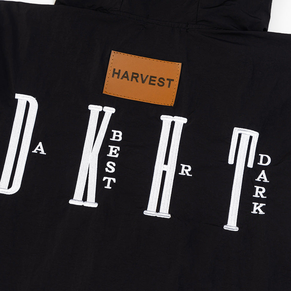 Men's Embroidered Sports Style With Letters Coat