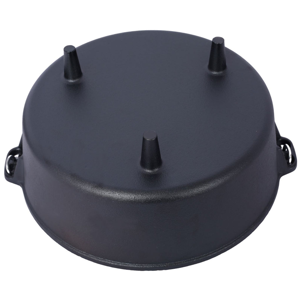 Cast Iron Camping Dutch Oven - Outdoor Cooking Pot with Legs for Campfire