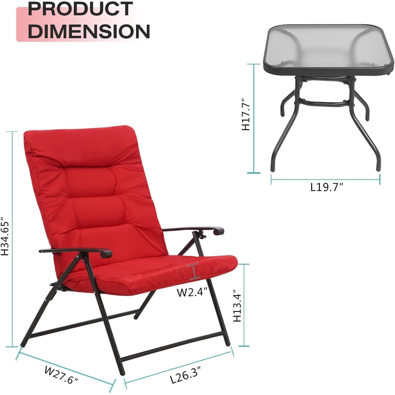 SUNCROWN-3-Piece-Outdoor-Patio-Folding-Chairs