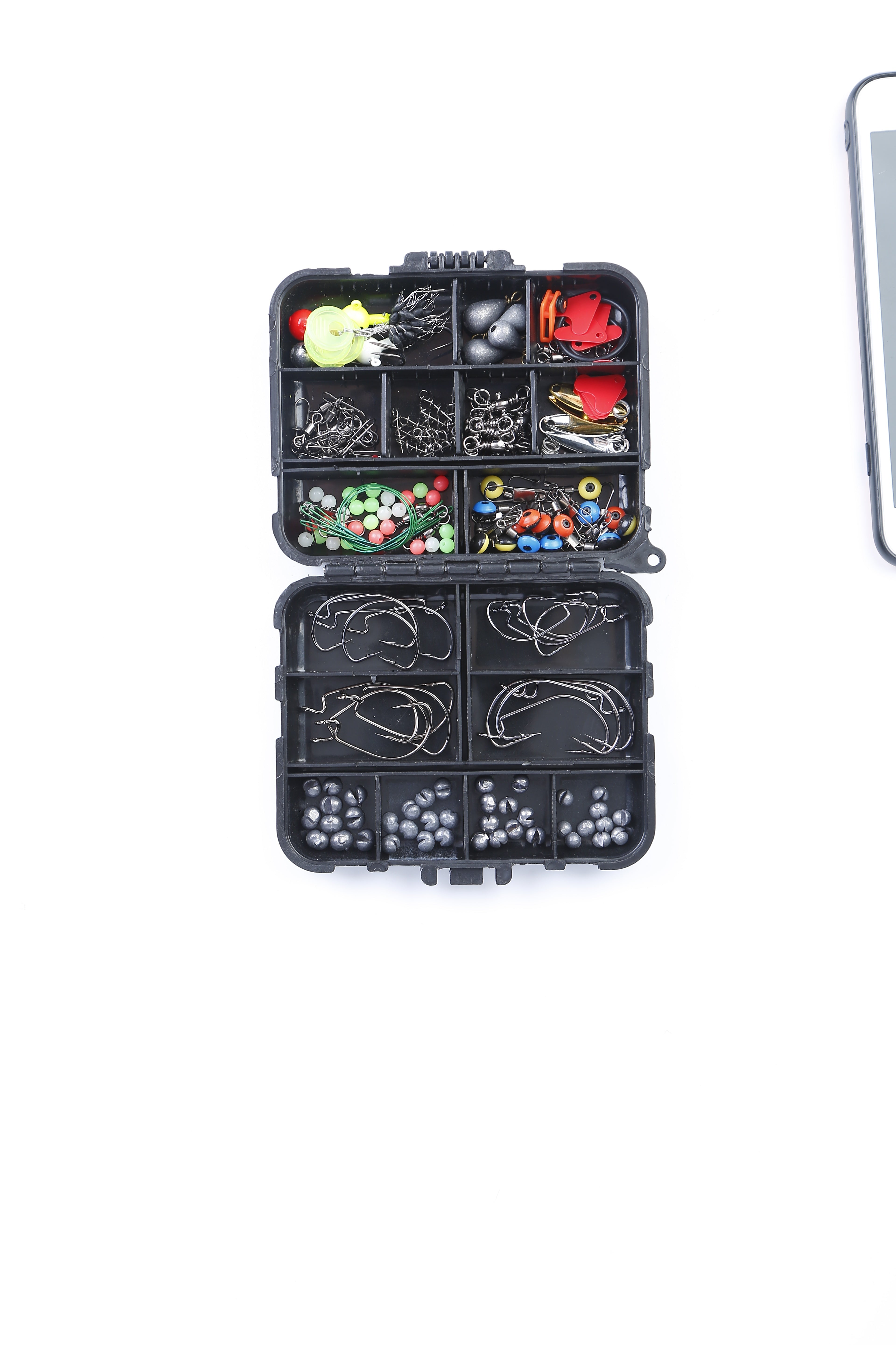 188Pcs Fishing Accessory Kit Portable Fishing Set Including Jig Hooks Sinker Weights Spoon Lure Removable Split Shot With Tackle Box