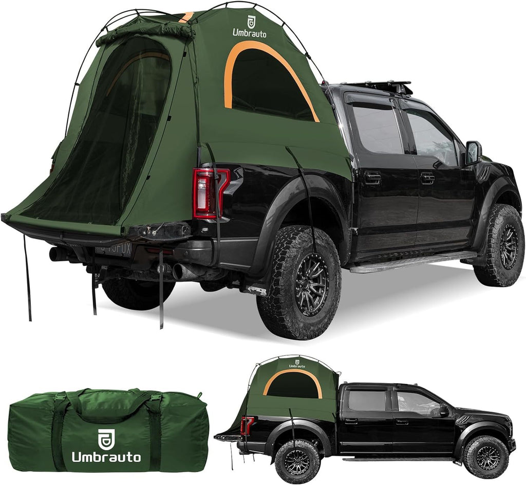 Truck Bed Tent Fit 5.5-5.8ft Truck Bed Easy Setup For Camping, 3000mm Waterproof Pickup Truck Tent For 2 Person
